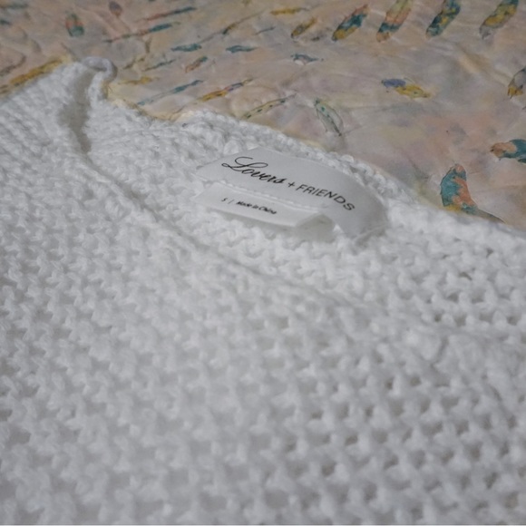 Lovers + Friends Lalah Open Knit Sweater in White - Size Small - Picture 4 of 5